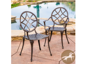 Christopher Knight Home Oviedo Cast Aluminum Copper Outdoor Dining Chair (Set of 2) Christopher Knight Home Oviedo Cast Aluminum Copper Outdoor Dining Chair (Set of 2)