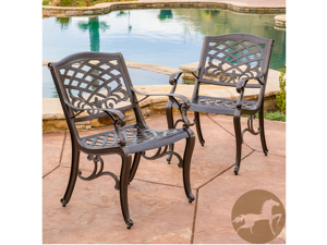 Christopher Knight Home Sarasota Cast Aluminum Bronze Outdoor Chair (Set of 2) Christopher Knight Home Sarasota Cast Aluminum Bronze Outdoor Chair (Set of 2)