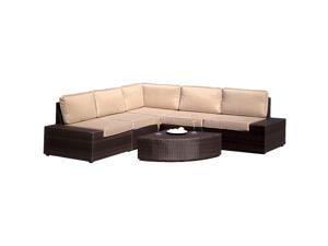 Christopher Knight Home Santa Cruz 6-Piece Brown PE Wicker Sofa Set Christopher Knight Home Santa Cruz 6-Piece Brown PE Wicker Sofa Set