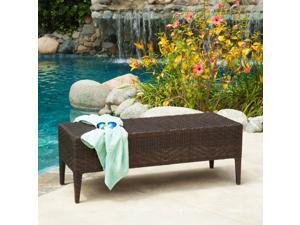 Christopher Knight Home PE Wicker Outdoor Bench Christopher Knight Home PE Wicker Outdoor Bench