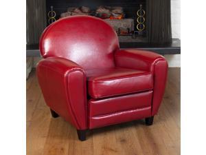 Christopher Knight Home Oversized Ruby Red Leather Club Chair Christopher Knight Home Oversized Ruby Red Leather Club Chair