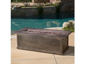 Christopher Knight Home Anchorage 56" Brown Wood Rectangular MGO Fire Table Brown - 50,000 BTU with Concrete Tank Holder Christopher Knight Home Anchorage 56" Brown Wood Rectangular MGO Fire Table Brown - 50,000 BTU with Concrete Tank Holder
