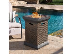 Christopher Knight Home Mendocino Outdoor 19" Column Liquid Propane Fire Pit with Lava Rocks Christopher Knight Home Mendocino Outdoor 19" Column Liquid Propane Fire Pit with Lava Rocks