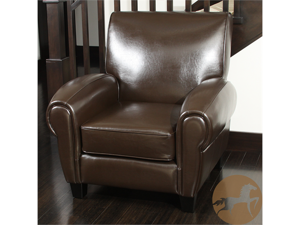 Christopher Knight Home 234124 Finley Brown Bonded Leather Club Chair Christopher Knight Home 234124 Finley Brown Bonded Leather Club Chair