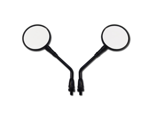 Black Billet Round 4" Large Motorcycle Mirrors Pair for Yamaha XVS 650, V Star Black Billet Round 4" Large Motorcycle Mirrors Pair for Yamaha XVS 650, V Star