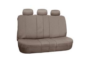FH-FB052013 FH Group Flat Cloth Car Seat Covers Bench Cover Split Compatible Taupe FH-FB052013 FH Group Flat Cloth Car Seat Covers Bench Cover Split Compatible Taupe