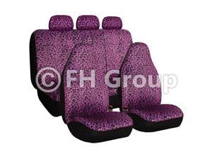 Purple Leopard Seat Covers Airbag Compatible & Split Rear W. 3 Rear Headrests Purple Leopard Seat Covers Airbag Compatible & Split Rear W. 3 Rear Headrests