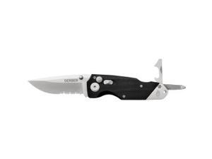 Gerber 22-41022 Knife, Obsidian, Serrated, Clam Pkg Gerber 22-41022 Knife, Obsidian, Serrated, Clam Pkg