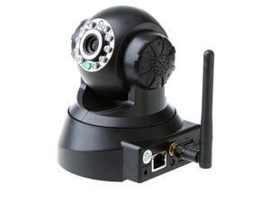 Wireless IP Camera Pan/Tilt/ Night Vision/ Internet Surveillance Built-in Microphone With Phone remote monitoring support – Black Color Wireless IP Camera Pan/Tilt/ Night Vision/ Internet Surveillance Built-in Microphone With Phone remote monitoring support – Black Color