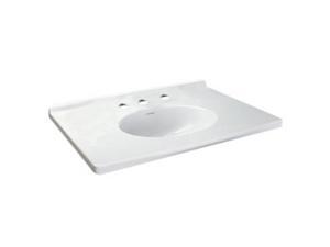 American Standard 7820.800 Portsmouth Fine Fire Clay Vanity Top With 8" Centers, White American Standard 7820.800 Portsmouth Fine Fire Clay Vanity Top With 8" Centers, White