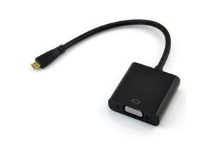 Black Micro HDMI Input to VGA Output PC Monitor Projector Adapter Cable Converter Black Micro HDMI Input to VGA Output PC Monitor Projector Adapter Cable Converter