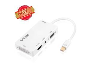 4 in 1 Square Shape Mini Displayport to VGA/Audio/HDMI/DVI Audio Cable, Mini DP Displayport Thunderbolt to Female VGA/Audio/HDMI/DVI Audio Adapter for MacBook Pro, MacBook Air, iMac, Mac mini 4 in 1 Square Shape Mini Displayport to VGA/Audio/HDMI/DVI Audio Cable, Mini DP Displayport Thunderbolt to Female VGA/Audio/HDMI/DVI Audio Adapter for MacBook Pro, MacBook Air, iMac, Mac mini