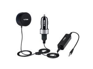 Bluetooth 4.0 Hands-Free Car Kit Wireless Car Stereo Audio Music Receiver with 3.5 mm Aux Input Jack & Rotatable Audio Control Knob Adjustment, Built-in Mic, Dual Port USB Car Charger Bluetooth 4.0 Hands-Free Car Kit Wireless Car Stereo Audio Music Receiver with 3.5 mm Aux Input Jack & Rotatable Audio Control Knob Adjustment, Built-in Mic, Dual Port USB Car Charger