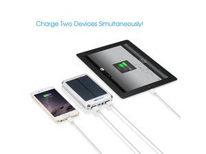 Victsing Solar Power Panel Dual USB External Portable Mobile Battery Charger 16000mAh Power Bank Pack - Black Victsing Solar Power Panel Dual USB External Portable Mobile Battery Charger 16000mAh Power Bank Pack - Black