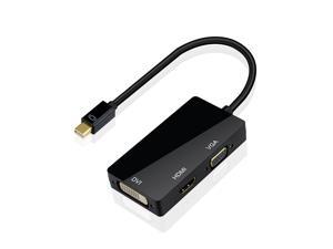 VicTsing Gold Plated Black Mini DisplayPort (3 in 1) Thunderbolt to HDMI/DVI/VGA Display Port Cable Adapter for Apple Mac Book MacBook Pro MacBook Air Mac mini Microsoft Surface Pro & Pro 2 3 Laptop VicTsing Gold Plated Black Mini DisplayPort (3 in 1) Thunderbolt to HDMI/DVI/VGA Display Port Cable Adapter for Apple Mac Book MacBook Pro MacBook Air Mac mini Microsoft Surface Pro & Pro 2 3 Laptop
