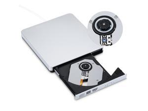 CD/DVD-RW Burner Writer External Hard Drive with USB2.0 Cable for Apple Macbook, Macbook Pro, Macbook Air or other Laptop/Desktops-Silvery( The USB Cable and the Drive are Combined in one) CD/DVD-RW Burner Writer External Hard Drive with USB2.0 Cable for Apple Macbook, Macbook Pro, Macbook Air or other Laptop/Desktops-Silvery( The USB Cable and the Drive are Combined in one)