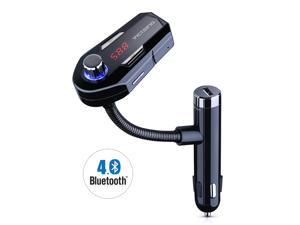 VicTsing Wireless Bluetooth Hands-free Car Kit FM Transmitter MP3 Player Charger with Dual USB Type A Charging Port, LCD Digital Screen,3.5mm Audio Mic Port For all iPhone and Android Smartphones VicTsing Wireless Bluetooth Hands-free Car Kit FM Transmitter MP3 Player Charger with Dual USB Type A Charging Port, LCD Digital Screen,3.5mm Audio Mic Port For all iPhone and Android Smartphones