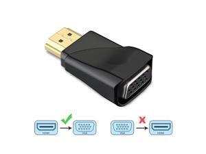 Gold-plated HDMI to VGA Converter Adapter For PC, Laptop, DVD, Desktop, Ultrabook, Notebook, Intel Nuc, Macbook Pro, Chromebook, Apple TV, Roku Streaming Media Player, Cable Box, TVBOX or Other devic Gold-plated HDMI to VGA Converter Adapter For PC, Laptop, DVD, Desktop, Ultrabook, Notebook, Intel Nuc, Macbook Pro, Chromebook, Apple TV, Roku Streaming Media Player, Cable Box, TVBOX or Other devic