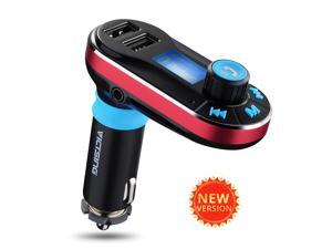 VicTsing Car Bluetooth receiver Wireless In-Car FM Transmitter with Dual USB Charging, card reading + AUX input , Music Control and Hands-Free Calling-Red VicTsing Car Bluetooth receiver Wireless In-Car FM Transmitter with Dual USB Charging, card reading + AUX input , Music Control and Hands-Free Calling-Red