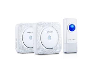 Victake Portable Wireless Doorbell Kit, 52 Chime Tones Operating at 1000ft/ 300m Range/ 1 Push Button (Transmitter) /2 Doorbell Chimes Victake Portable Wireless Doorbell Kit, 52 Chime Tones Operating at 1000ft/ 300m Range/ 1 Push Button (Transmitter) /2 Doorbell Chimes