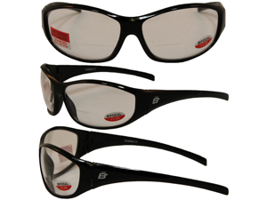 Birdz Sparrow Riding Glasses Gloss Black Frame with 1.0 Bifocal Clear Lenses Birdz Sparrow Riding Glasses Gloss Black Frame with 1.0 Bifocal Clear Lenses