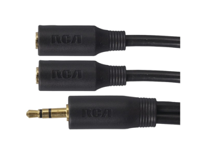 RCA 6” Mini Stereo Headphone Y-adapter with 6 foot cable (AH26N) RCA 6” Mini Stereo Headphone Y-adapter with 6 foot cable (AH26N)