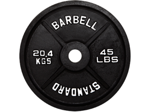 USA Sports Black Olympic 45lb Plate USA Sports Black Olympic 45lb Plate