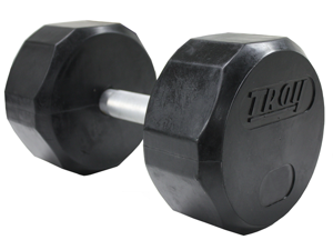 Troy 50lb Individual 12-Sided Rubber Encased Dumbbell Troy 50lb Individual 12-Sided Rubber Encased Dumbbell