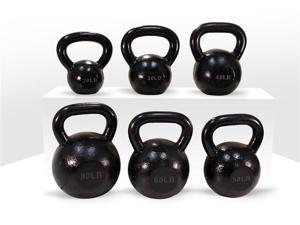VTX Black Cast Iron Kettlebell 5lb to 100lb Set VTX Black Cast Iron Kettlebell 5lb to 100lb Set