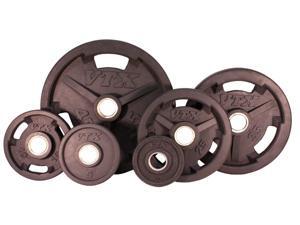 VTX 255lb Rubber Encased Olympic Plate Set VTX 255lb Rubber Encased Olympic Plate Set