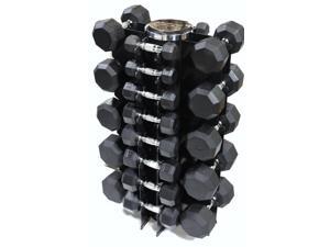 VTX 13 Pair Vertical Dumbbell Rack Set With 8 Sided Rubber Encased Dumbbells VTX 13 Pair Vertical Dumbbell Rack Set With 8 Sided Rubber Encased Dumbbells