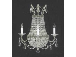 EMPIRE CRYSTAL WALL SCONCE LIGHTING W 9.5" H 9" D 5" EMPIRE CRYSTAL WALL SCONCE LIGHTING W 9.5" H 9" D 5"