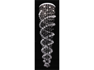 MODERN CHANDELIER SPIRAL "RAIN DROP" CHANDELIERS LIGHTING W/ CRYSTAL BALLS H ... MODERN CHANDELIER SPIRAL "RAIN DROP" CHANDELIERS LIGHTING W/ CRYSTAL BALLS H ...