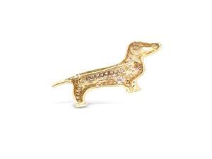 Approx. 1.50 carats diamonds dog memorable pin pendant gold yellow 14K Approx. 1.50 carats diamonds dog memorable pin pendant gold yellow 14K