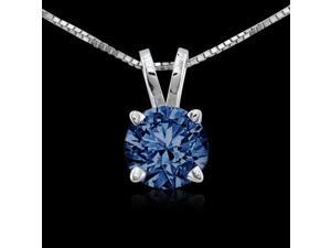 Blue diamonds 1.25 ct. solitaire pendant 14K solid gold Blue diamonds 1.25 ct. solitaire pendant 14K solid gold