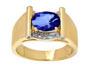 2.26 carat diamonds tanzanite AAA men?s ring jewelry yellow gold 14K 2.26 carat diamonds tanzanite AAA men?s ring jewelry yellow gold 14K