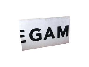 White Wall Panel w/ Wood Back with "EGAM" On Front (4' Long x 2'4" Wide x 4" Thick) White Wall Panel w/ Wood Back with "EGAM" On Front (4' Long x 2'4" Wide x 4" Thick)