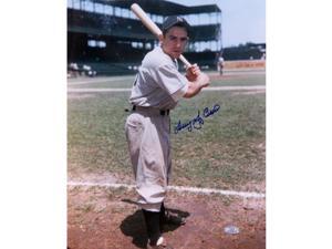 Larry “Yogi” Berra Batting Pose By Foul Line Signed 11x14 Vertical Photo Larry “Yogi” Berra Batting Pose By Foul Line Signed 11x14 Vertical Photo