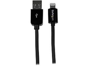 StarTech.com 15cm (6in) Short Black Apple 8-pin Lightning Connector to USB Cable for iPhone / iPod / iPad - Lightning/USB for iPhone, iPod, iPad - 6" - 1 Pack - 1 x Type A Male USB - 1 x Lightning ... StarTech.com 15cm (6in) Short Black Apple 8-pin Lightning Connector to USB Cable for iPhone / iPod / iPad - Lightning/USB for iPhone, iPod, iPad - 6" - 1 Pack - 1 x Type A Male USB - 1 x Lightning ...