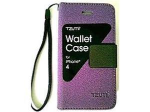 Tzumi 3325-U/WM Wallet Case for Apple iPhone 4 Smartphone - Purple Tzumi 3325-U/WM Wallet Case for Apple iPhone 4 Smartphone - Purple