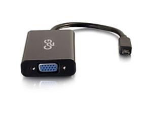 C2G HDMI Micro Male to VGA and Stereo Audio Female Adapter Converter Dongle - HDMI/Mini-phone/VGA for Audio/Video Device, Notebook, Monitor, Speaker - 8" - 1 x HDMI (Micro Type D) Male Digital ... C2G HDMI Micro Male to VGA and Stereo Audio Female Adapter Converter Dongle - HDMI/Mini-phone/VGA for Audio/Video Device, Notebook, Monitor, Speaker - 8" - 1 x HDMI (Micro Type D) Male Digital ...