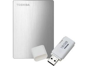 Toshiba Canvio Slim II HDTD210OS3E1 1 TB External Hard Drive with 16 GB Pogoplug Flash Drive Toshiba Canvio Slim II HDTD210OS3E1 1 TB External Hard Drive with 16 GB Pogoplug Flash Drive