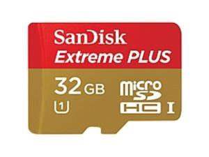 SanDisk Extreme PLUS 32 GB microSDHC - Class 10/UHS-I - 80 MB/s Read - 50 MB/s Write - 1 Card SanDisk Extreme PLUS 32 GB microSDHC - Class 10/UHS-I - 80 MB/s Read - 50 MB/s Write - 1 Card