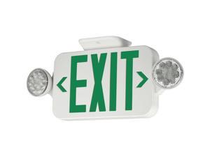 Progress Lighting PE011-30 LED Exit Sign with Green Letters, White Progress Lighting PE011-30 LED Exit Sign with Green Letters, White