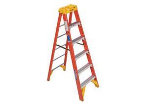6' Stepladder Fiberglass 300lb 41-1/4"x23-3/8"x72" OE 6' Stepladder Fiberglass 300lb 41-1/4"x23-3/8"x72" OE