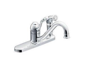 Kitchen Faucet With Side Spray From The Lindley Collection, Chrome Moen CA87019 Kitchen Faucet With Side Spray From The Lindley Collection, Chrome Moen CA87019
