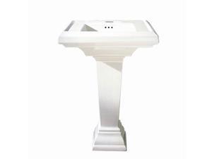 American Standard 0780.800.020 Town Square Pedestal Bathroom Sink with Pedestal, 27" Length and Overflow, White American Standard 0780.800.020 Town Square Pedestal Bathroom Sink with Pedestal, 27" Length and Overflow, White