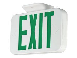 Progress Lighting PE009 LED Exit Sign with Green Letters, White Progress Lighting PE009 LED Exit Sign with Green Letters, White