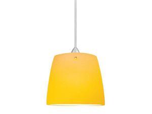 WAC Lighting Ella Quick Connect Pendant - Amber Shade - QP513-AM-BN WAC Lighting Ella Quick Connect Pendant - Amber Shade - QP513-AM-BN