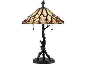 Quoizel 2 Light Whispering Wood Table Lamp, Valiant Bronze - AG711TVA Quoizel 2 Light Whispering Wood Table Lamp, Valiant Bronze - AG711TVA